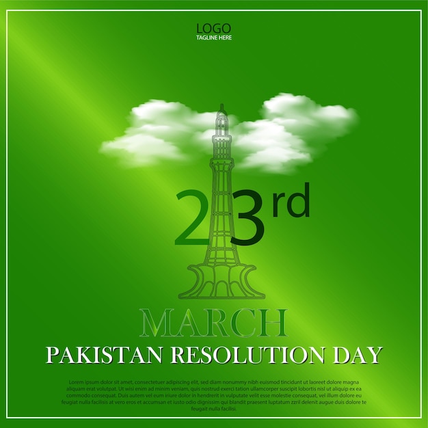 Вектор День резолюции пакистана