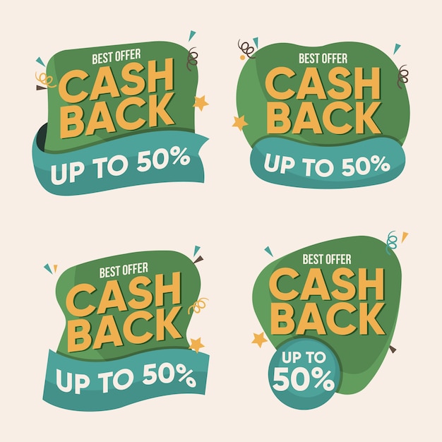 Pakje creatieve cashback labels