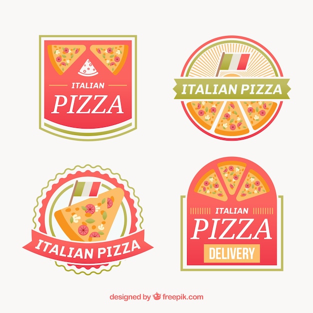 Pakje pizza-logo's