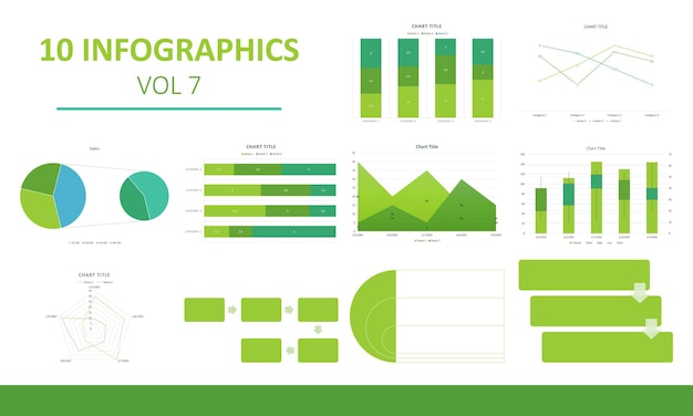 Pakket met 10 infographic-elementen