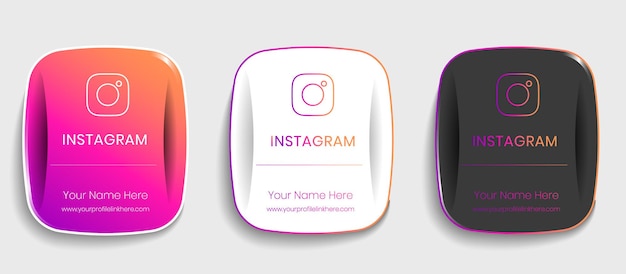 Pakket met instagram-profielbadges