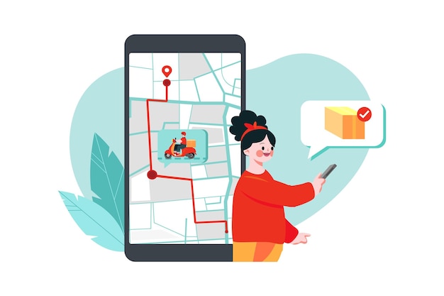 Pakketbezorgservice illustratie concept