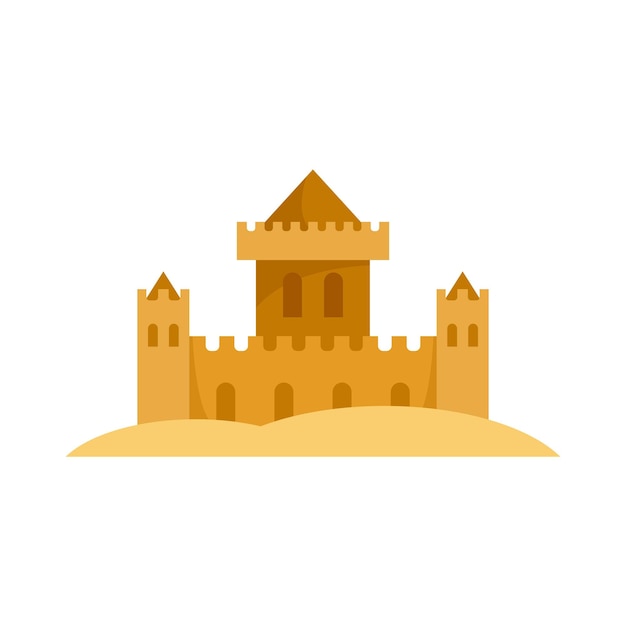 Palace of sand icon Flat illustration of palace of sand vector icon isolated on white background