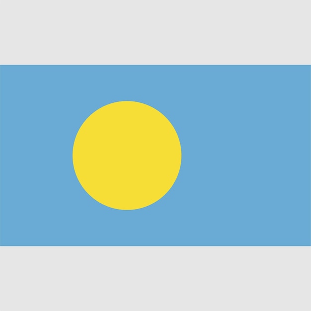 Palau Flag Vector and JPG File