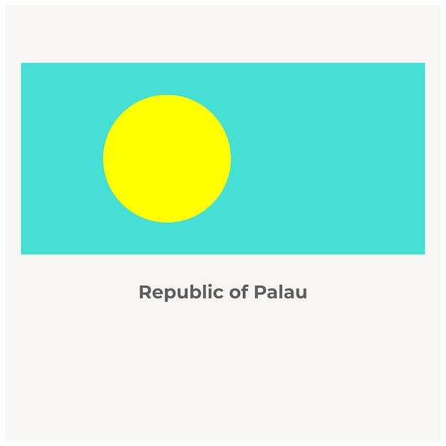 Vector the palau flag