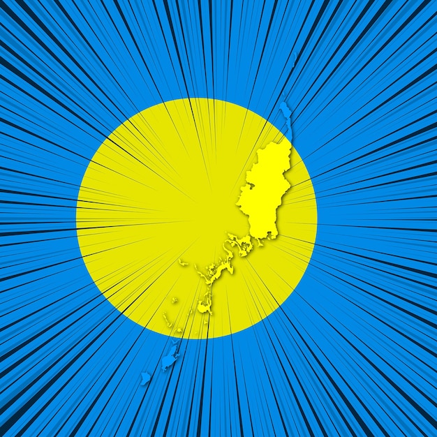 Palau National Day Map Design