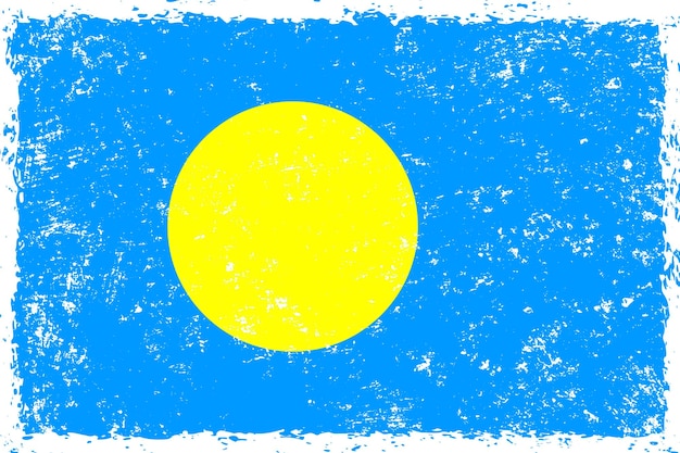 Palau vlag grunge noodlijdende stijl