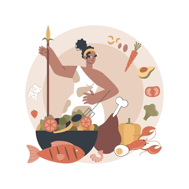 Paleo diet abstract illustration