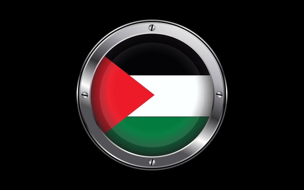 Palestine flag in 3d vector