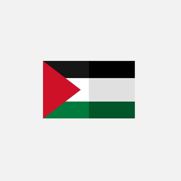 Palestine flag icon vector