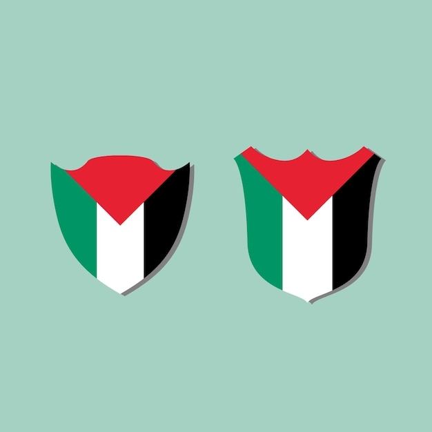 Vector palestine flag shield vector