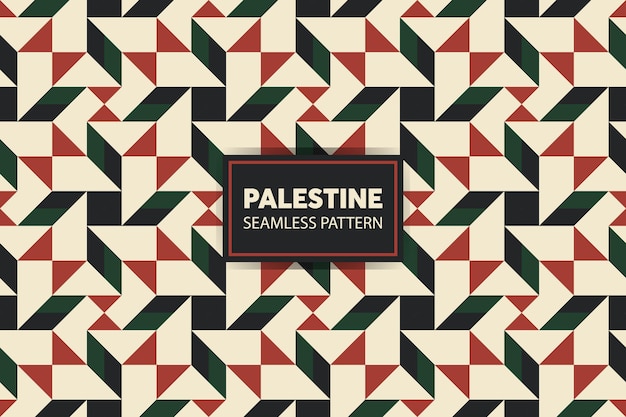 palestine geometric seamless pattern