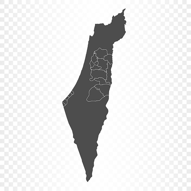 Palestine map isolated rendering