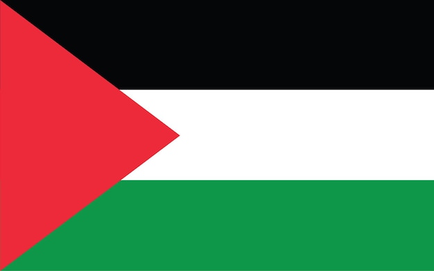 palestine national official flag symbol banner vector illustration