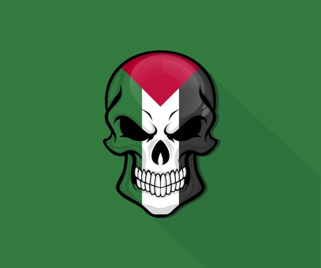 Palestine skull pride flag icon