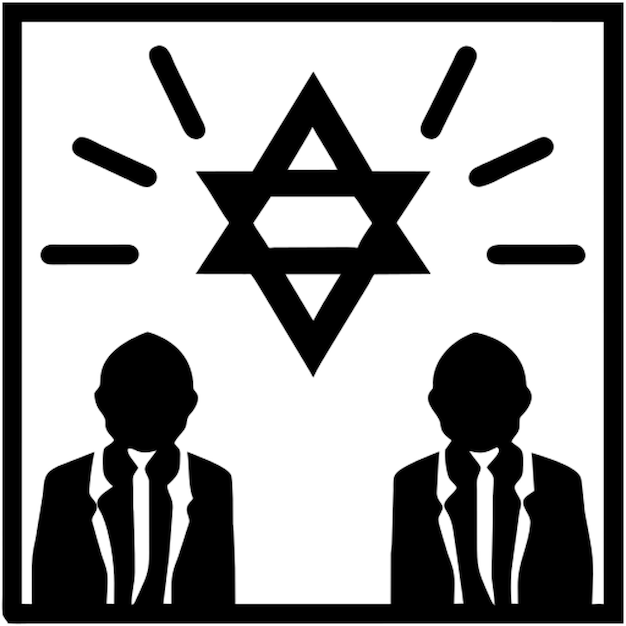 Vector palestinianisraeli conflict pictogram