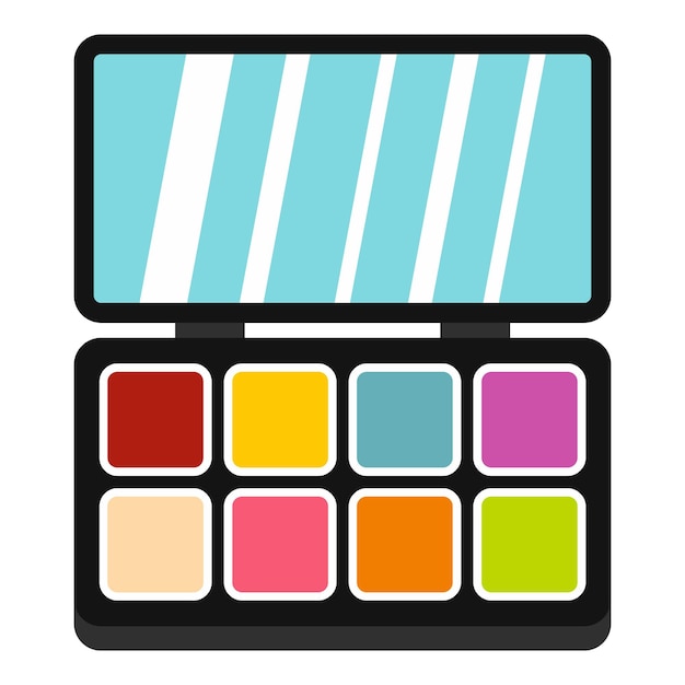 Vector palette eye shadow icon flat illustration of palette eye shadow vector icon for web