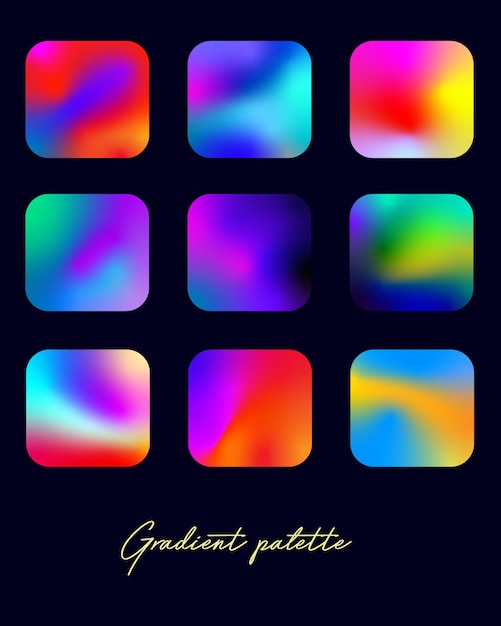 Vector pallete gradient cosmic color