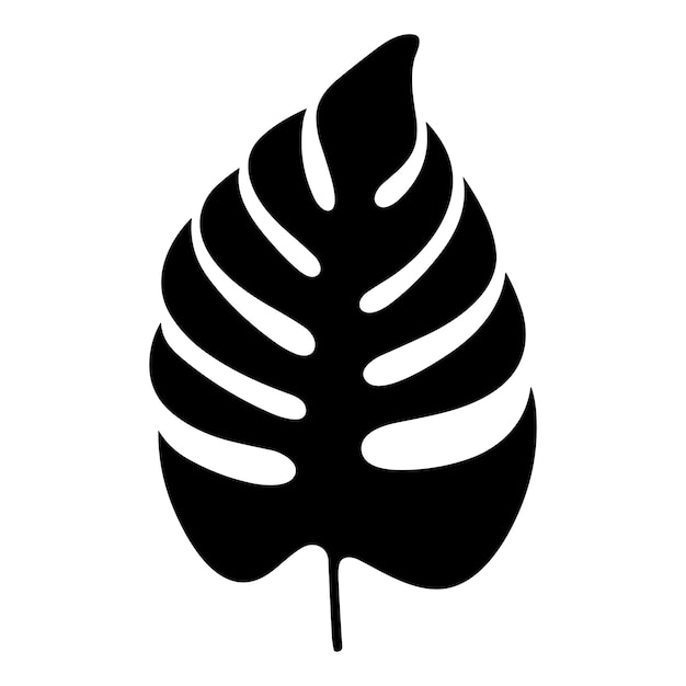 palm banana leaf silhouette vector