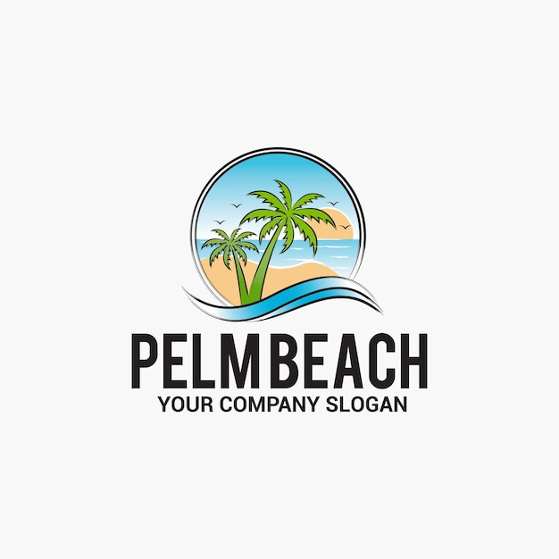 Vector palm beach logo