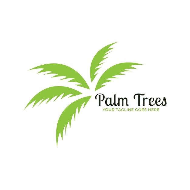 palm beach vintage logo design template vector