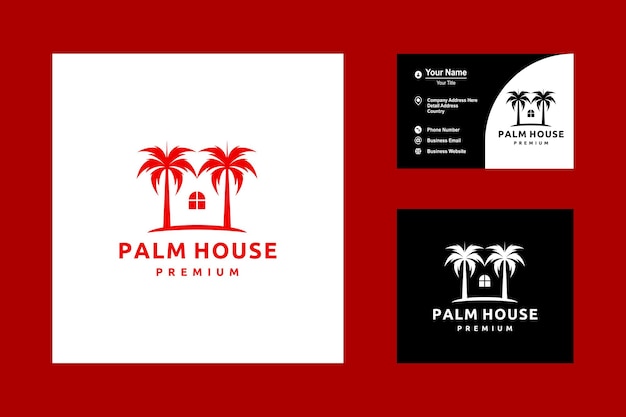 Palm huis logo vector pictogram ontwerp illustratie