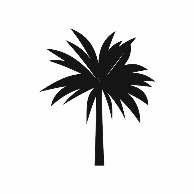 Vector palm icon in simple style isolated vector illustration