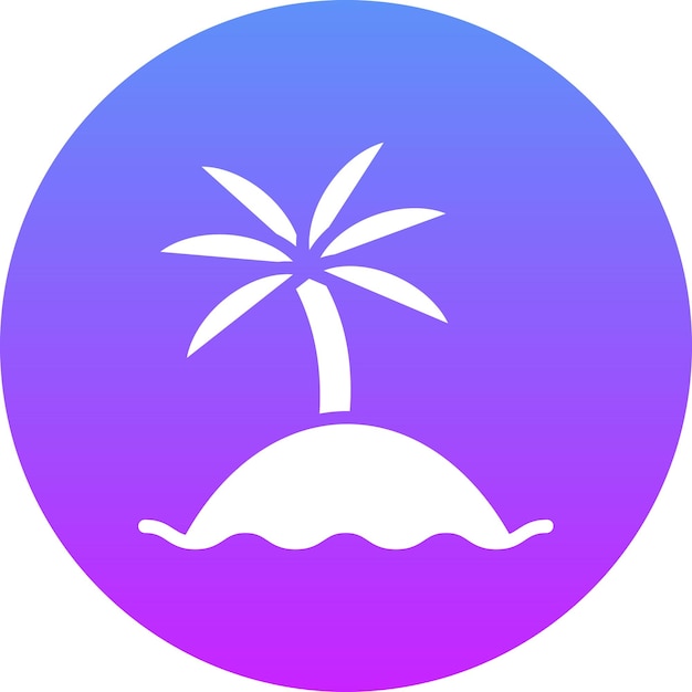 palm island vector icon illustration of dubai iconset