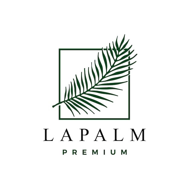 Palm leaf logo template