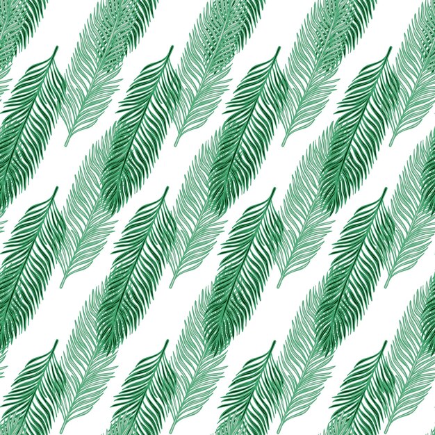 手のひらの葉のシームレスなパターン彫刻スタイルの熱帯の枝生地の壁紙テキスタイルプリント包装紙の手描きのテクスチャベクトルイラスト