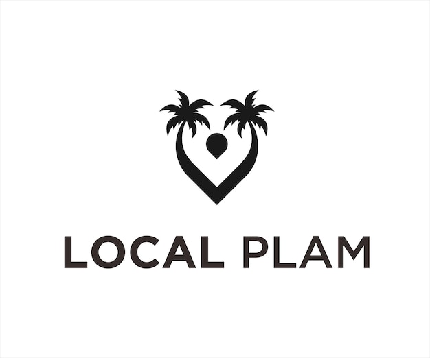 Векторная иллюстрация логотипа Palm Local