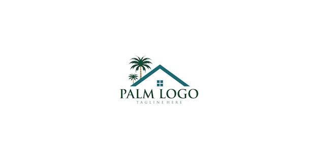 Vector palm logo design with creative concept premium vector