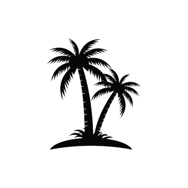 Шаблон логотипа пальмы и векторное дерево символов