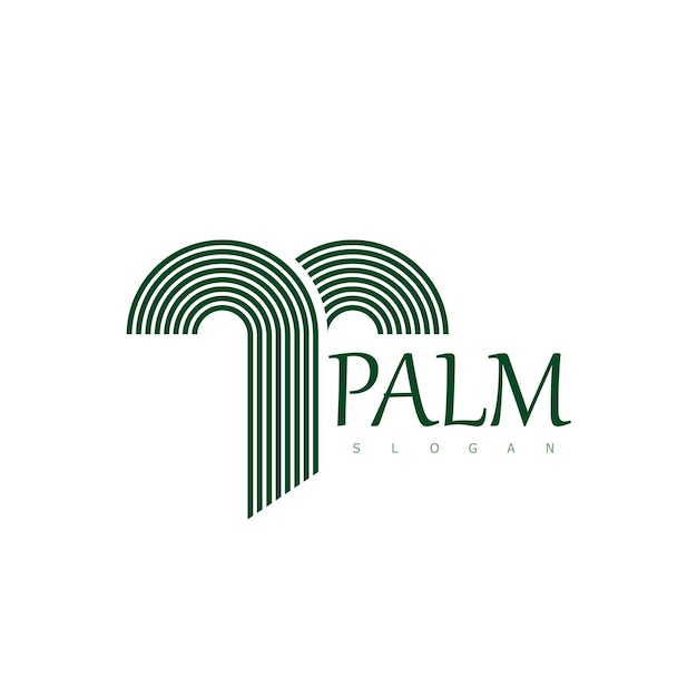 Simbolo del design della natura del logo della palma