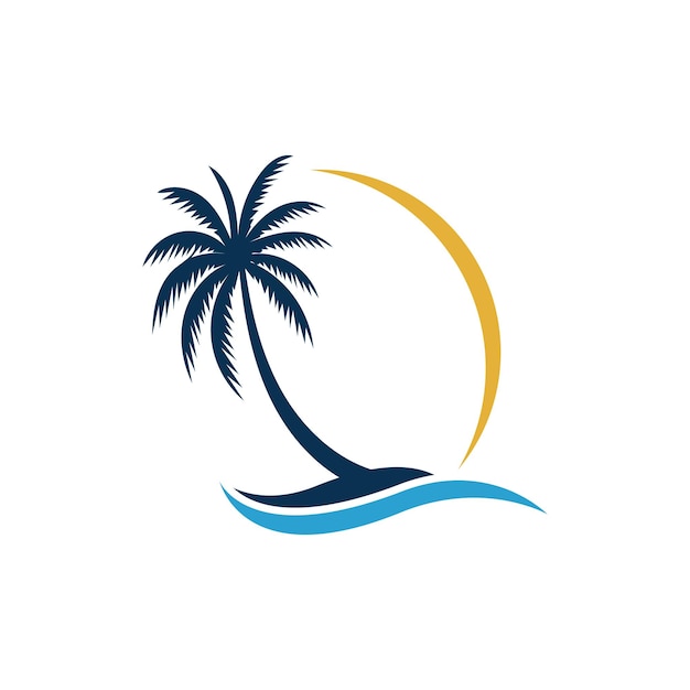 Palm logo pictogrammalplaatje en symbool vector boom