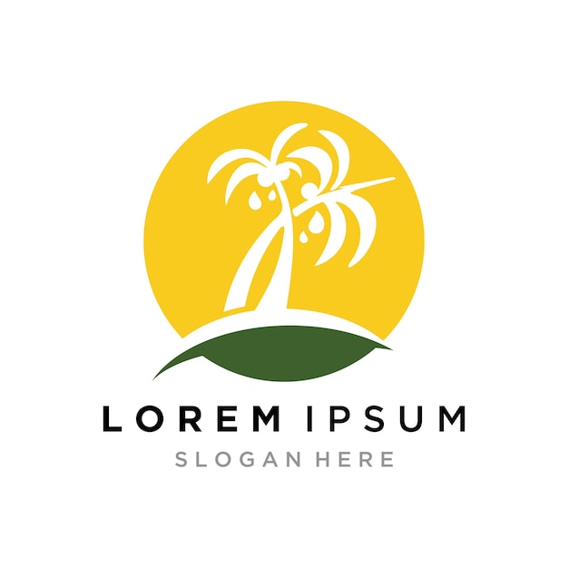 Vector palm oil logo template