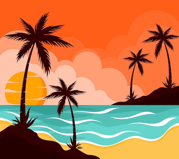 palm op het strand zomerparadijs