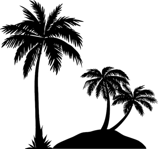 Premium Vector | Palm silhouette