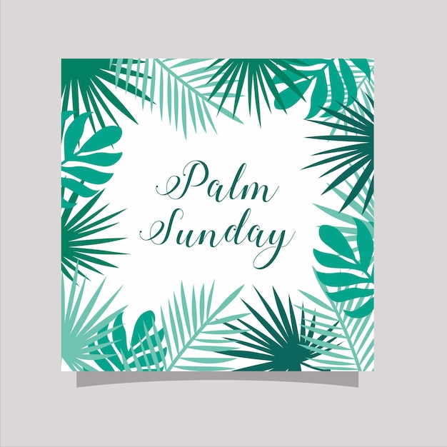 Palm sunday holy week greeting card