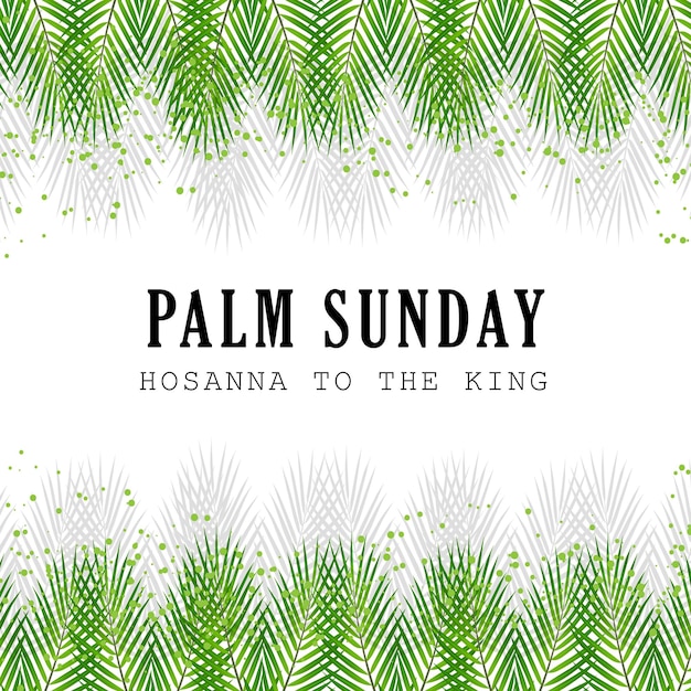 Premium Vector | Palm sunday vector illustration background it is ...