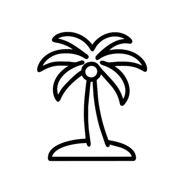 palm tourism icon outline