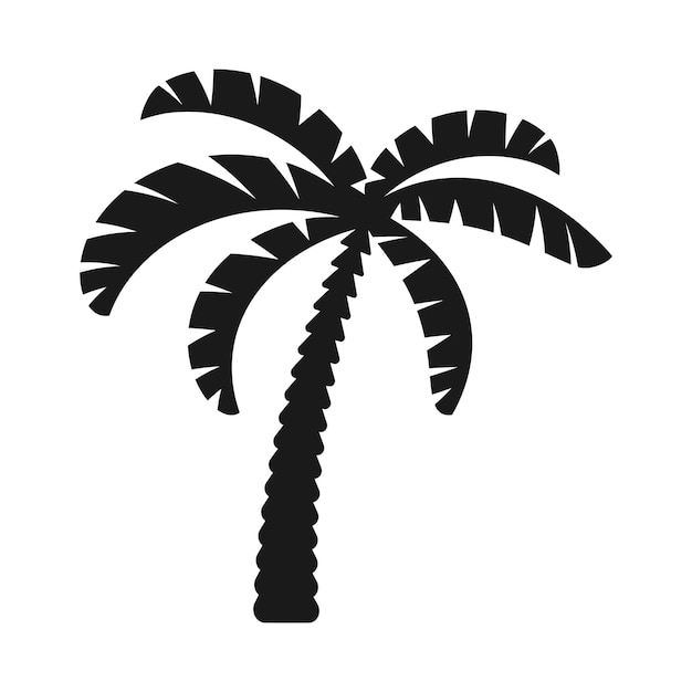 Palm tree isolated on white background palm tree vector icon