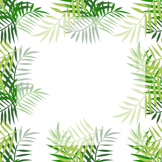 Palm tree leaves border 4