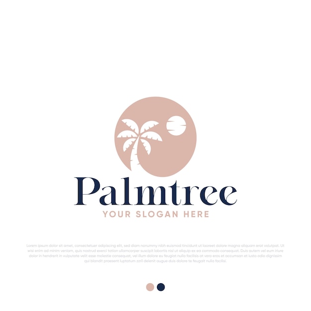 Palm Tree logo design premium vector