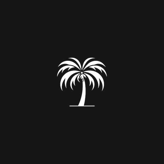 Vector palm tree logo design vector illustration