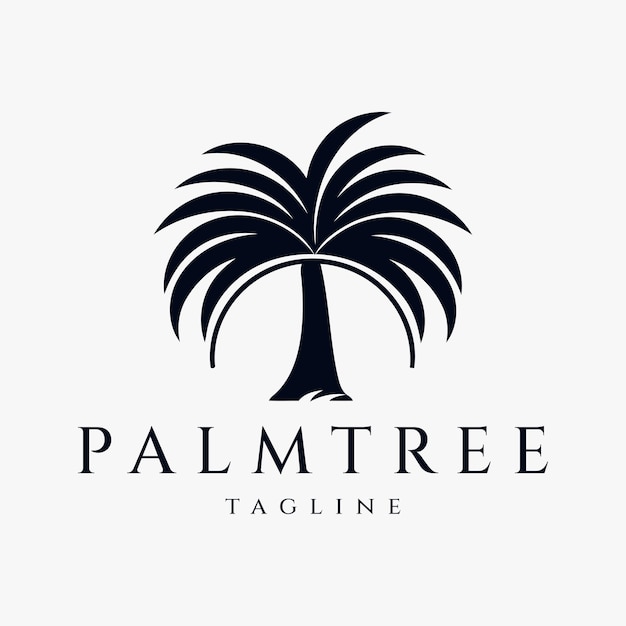 Palm tree logo design vector illustration
