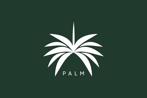 Palm tree logo design vector with modern concept