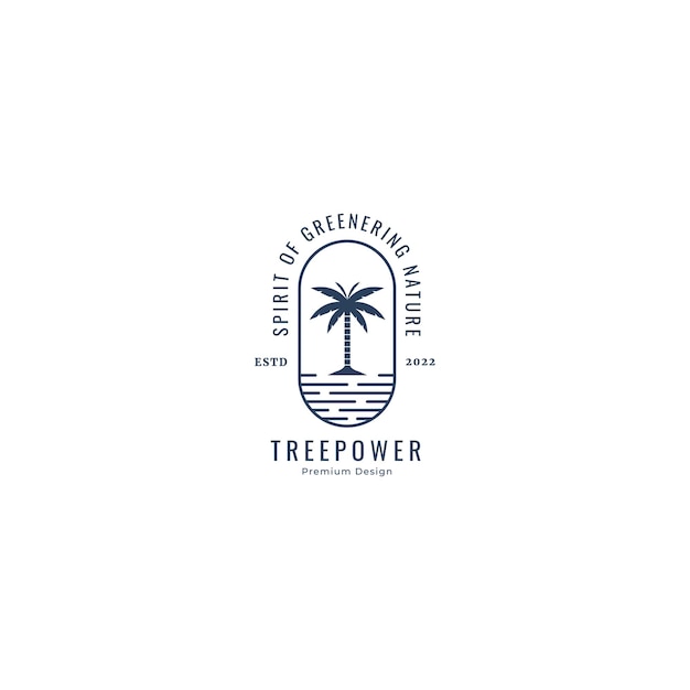 Palm tree logo minimal