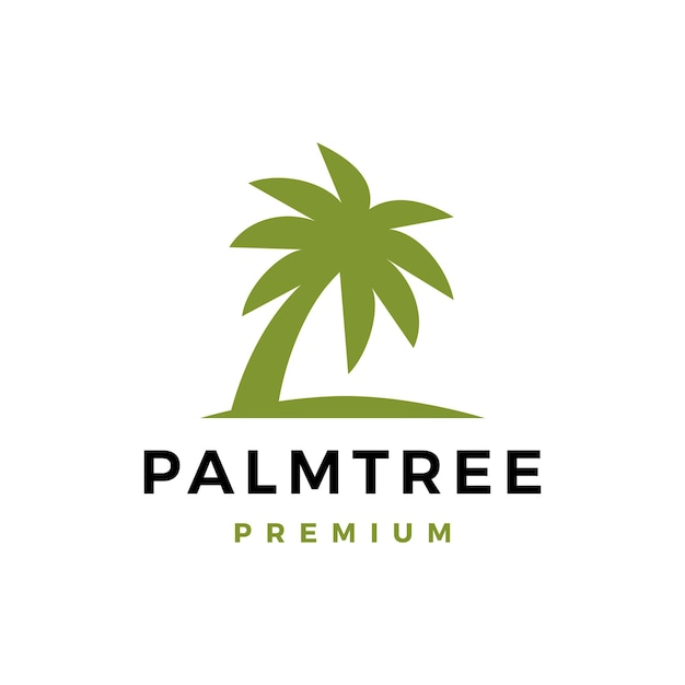 Palm tree logo vector icon illustration