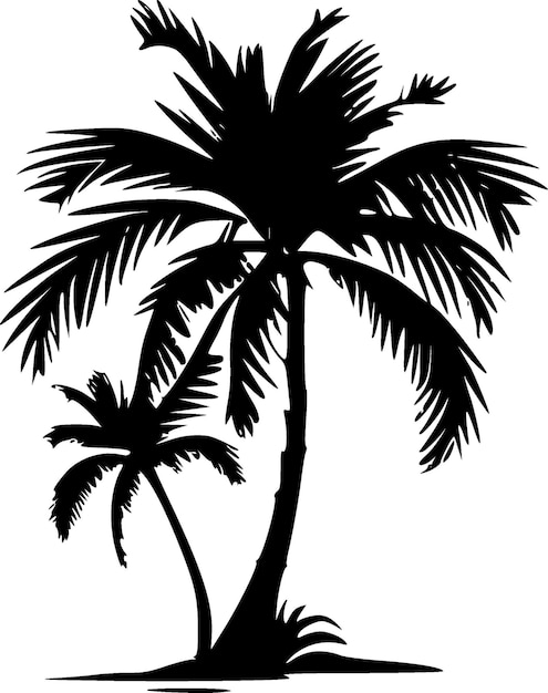 Premium Vector | Palm tree minimalist and simple silhouette vector ...